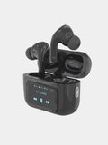 A9 Pro Earbuds With Anc Technology Sleek Matte Black Design Led Indicator Built In Screen And Clear Sound Quality - Black