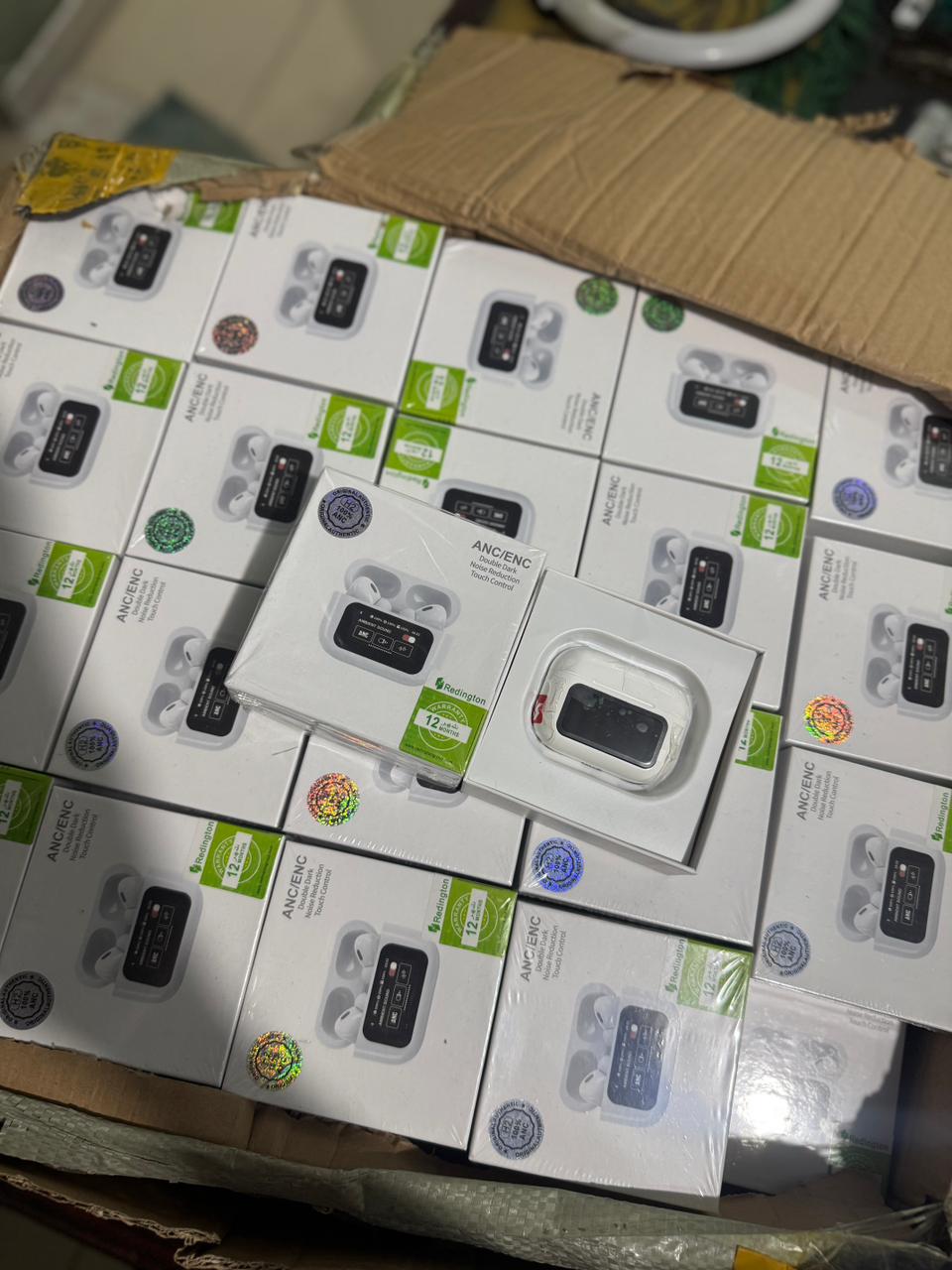 A9 Pro Earbuds With Anc Technology Sleek Matte Black Design Led Indicator Built In Screen And Clear Sound Quality - Black