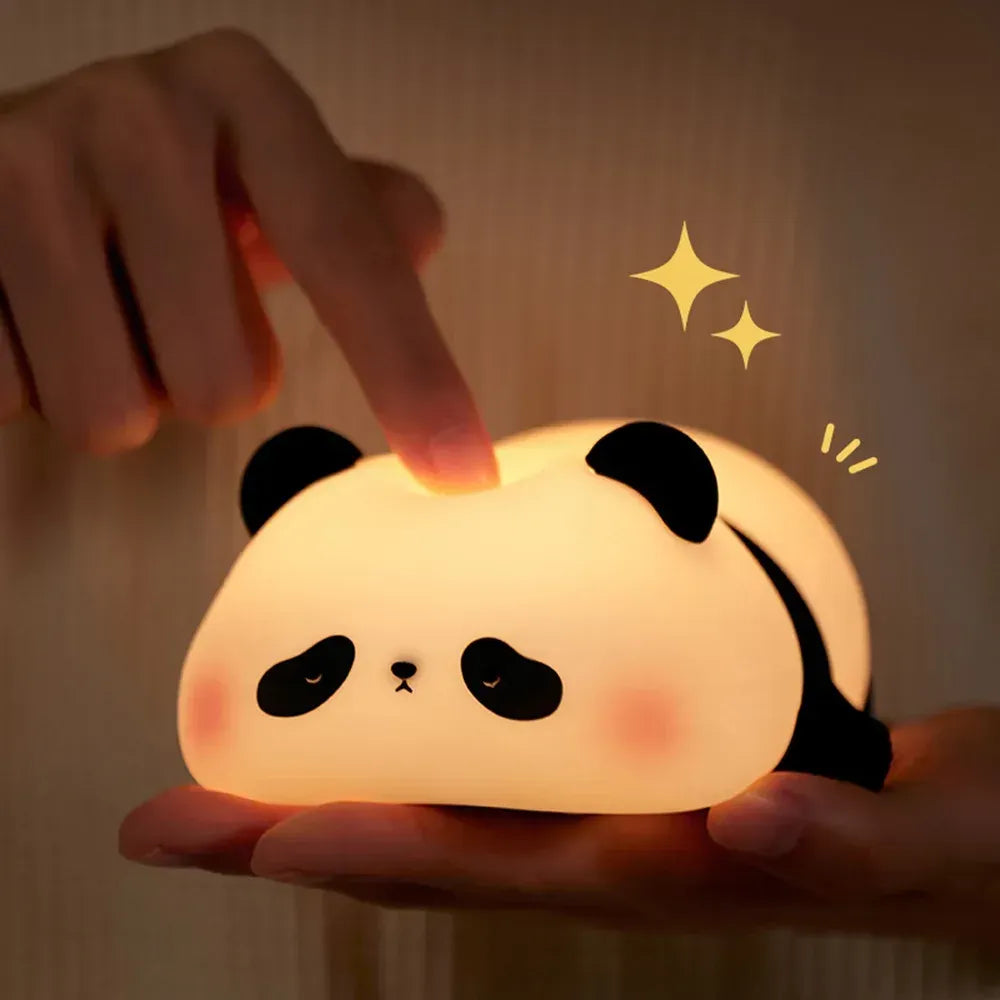 Cute Panda Night Light | Silicone Soft Lamp | Portable & Child‑Safe Bedside Light Short Description