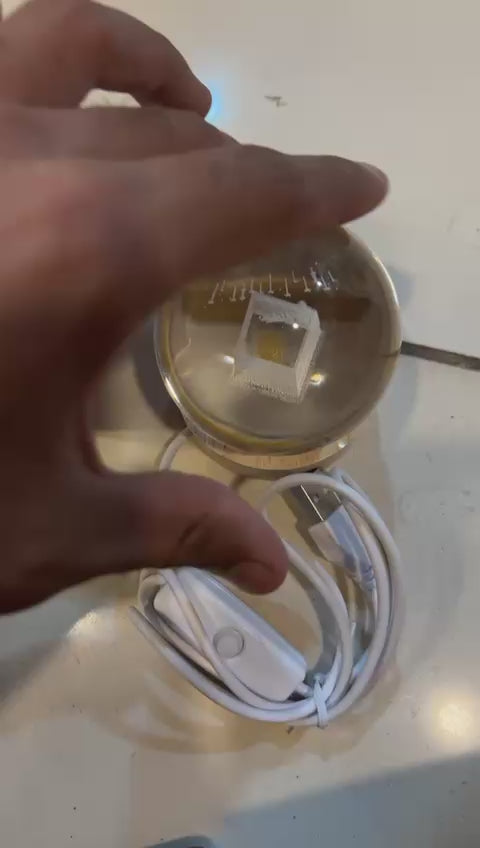 Crystal Ball 3D Khana Kaba Shape Night Lamp – Islamic Table Light For Prayer Rooms, Home Decor, And Gifting